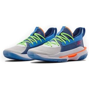 Under Armour Curry 7 Super Soaker Blue Basketball Shoes 3021258 404 Mens Size 9